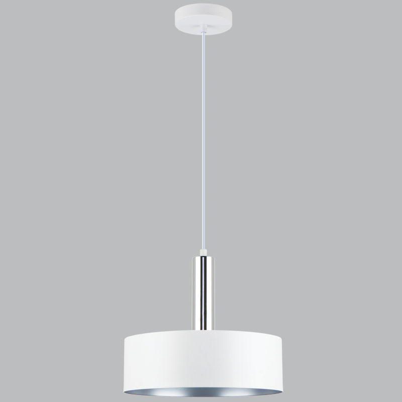 Colour: Matt White and Polished Chrome with Silver Inner (PEN967 WHITE)