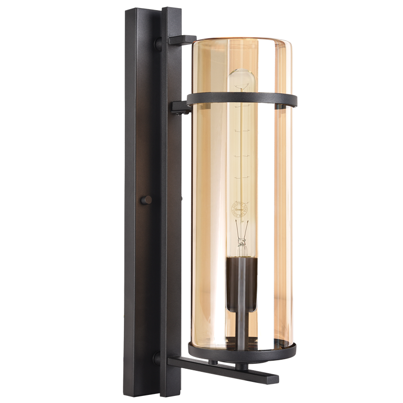 Metal with Amber Glass, IP54 (L585 BLACK)