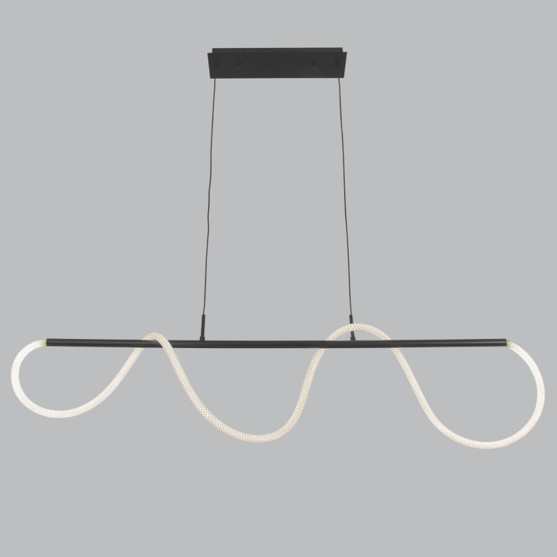 LED, Metal and Acrylic Pendant with Flexible Woven Tubing, Remote Control (PEN950 LED)