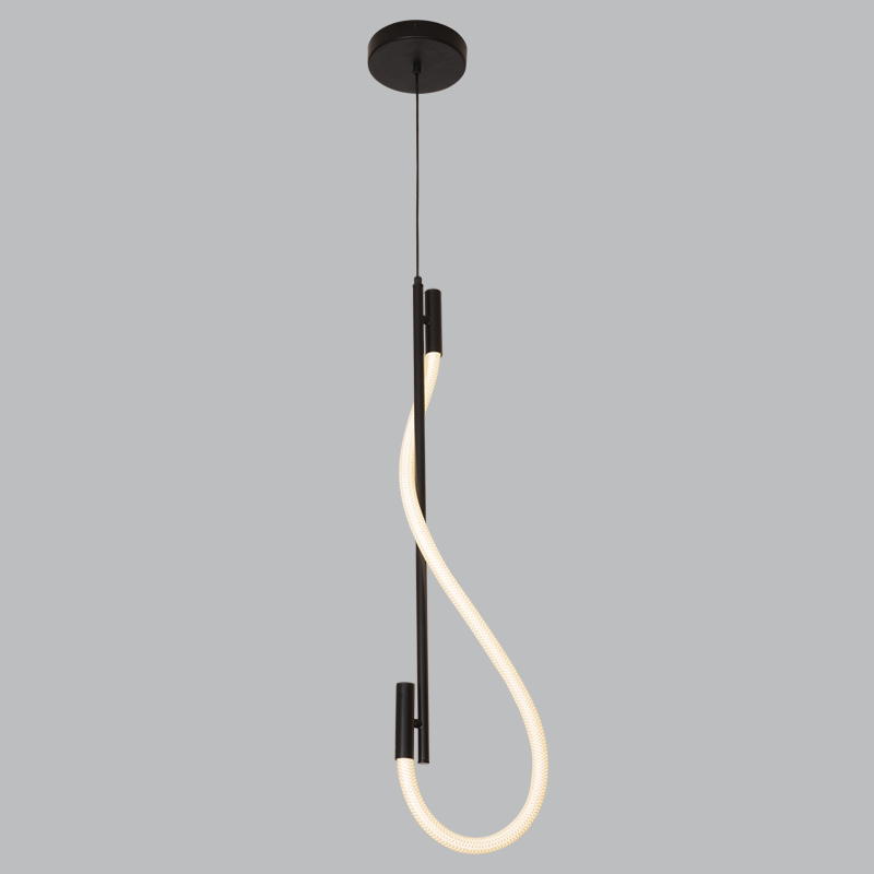 LED, Metal and Acrylic Pendant with Flexible Woven Tubing (PEN951 LED)