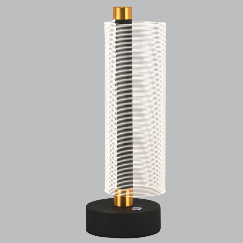 LED, Metal and Acrylic Table Lamp with Touch Switch (TL844 BLACK)