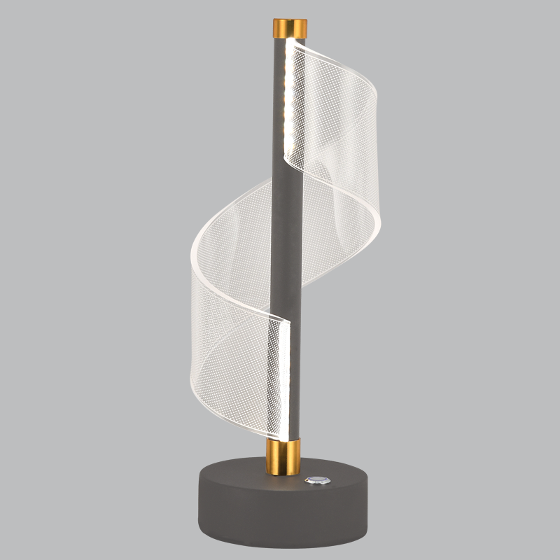 LED, Metal and Acrylic Table Lamp with Touch Switch (TL845 GREY)