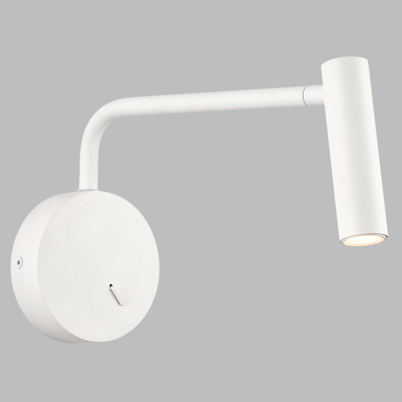 Aluminium and Iron Wall Bracket with Moveable Arm and Head (WB378 SAND WHITE)