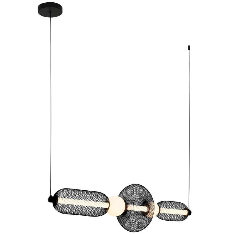 Iron and Acrylic LED Pendant (PEN150 SAND BLACK)
