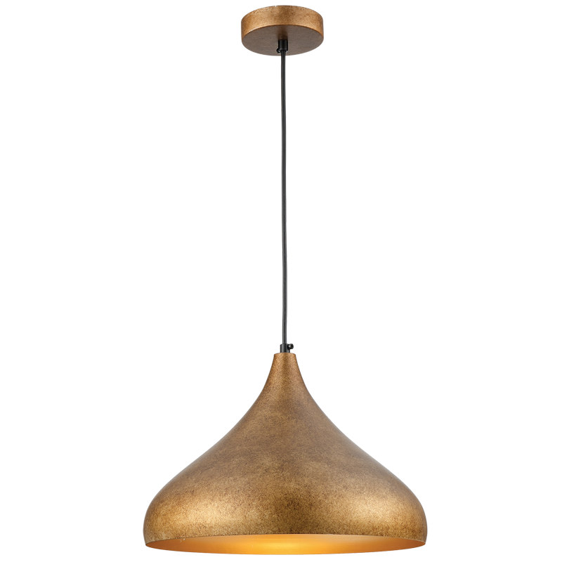 Metal Pendant with Gold Inner (PEN885 GOLD RUF)