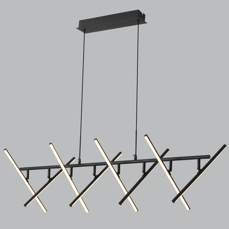 LED, Iron and Aluminium Pendant with PVC (PEN147 BLACK)