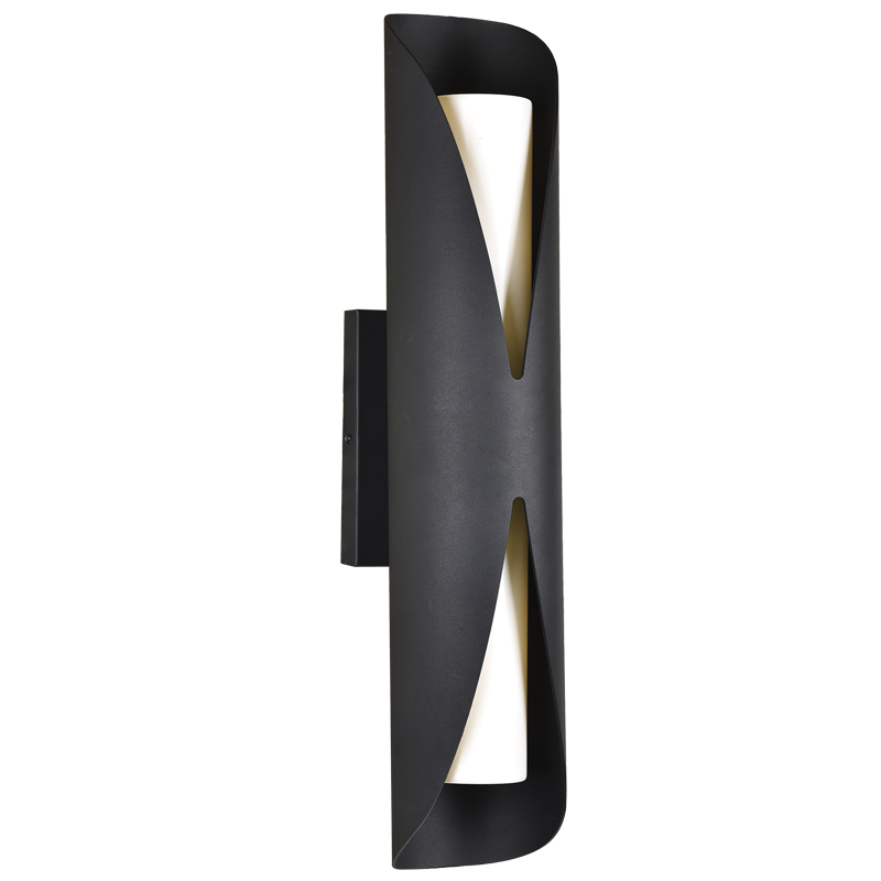 Metal with Opal Glass, IP54 (L624 BLACK)