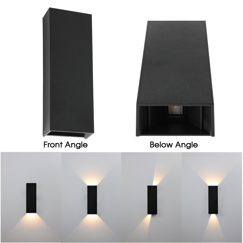 LED, Up and Down Facing, Adjustable Beam Angle, IP54 (L620 BLACK)