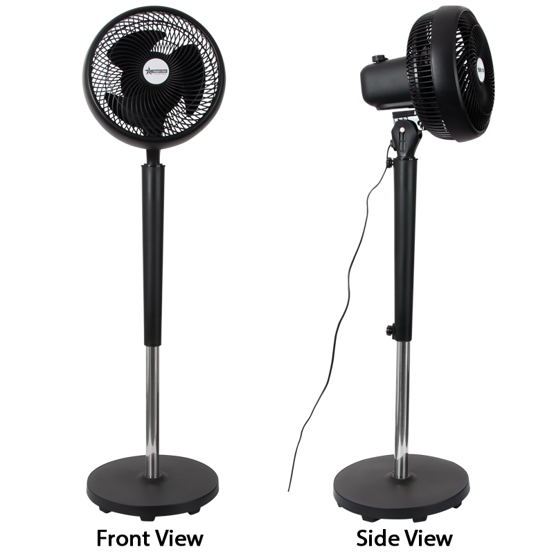 10” (25.4cm) Floor Fan, 3 Speed Control (FAN028 BLACK)