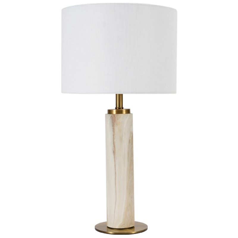 Marble Effect Table Lamp with White Fabric shade (TL101 MARBLE)