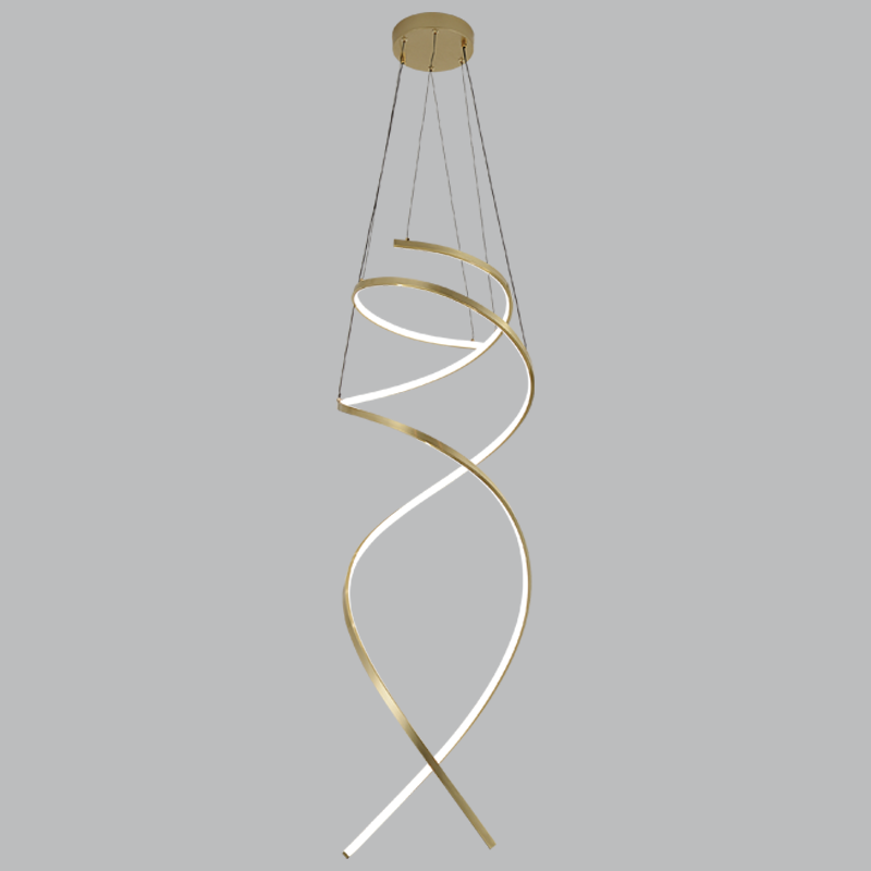 LED, Metal and Acrylic Pendant with Remote Control (PEN965 GOLD)