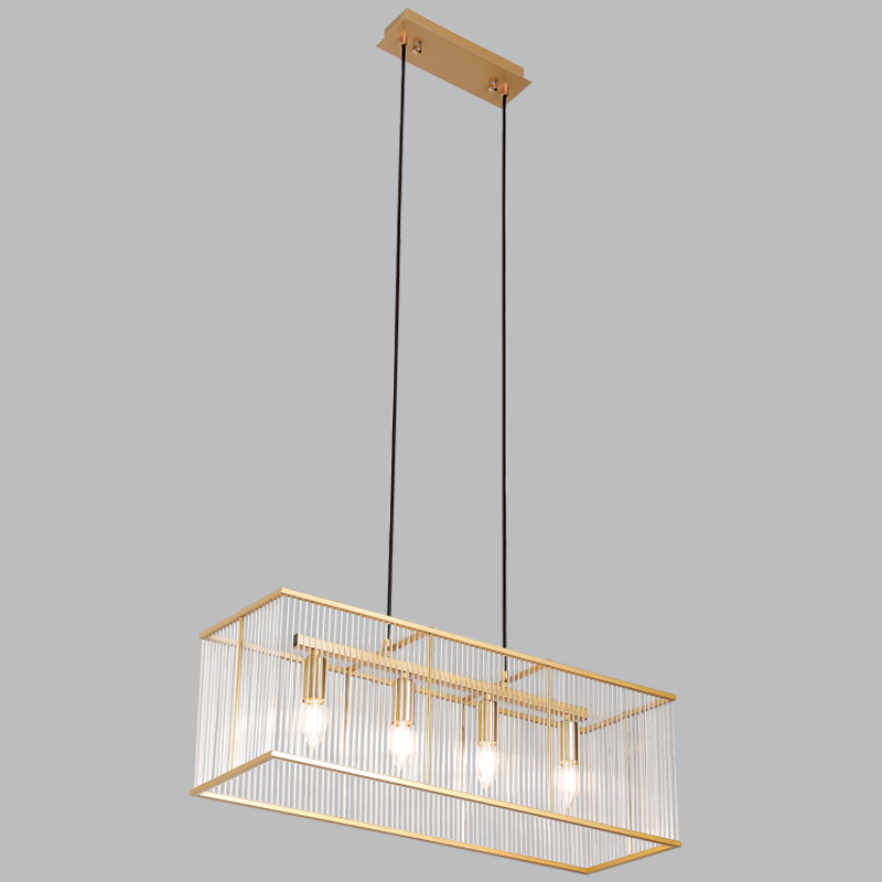 Iron and Clear Acrylic Pendant (PEN148 GOLD)