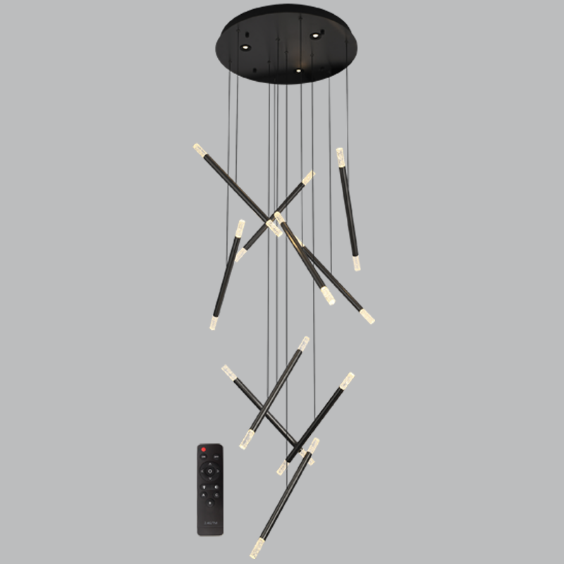 Metal, Stainless Steel and Acrylic Pendant with Remote Control (PEN439/10 CCT)