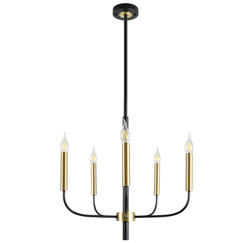 Metal Chandelier, IP20 (CH714/5 GD/BK)