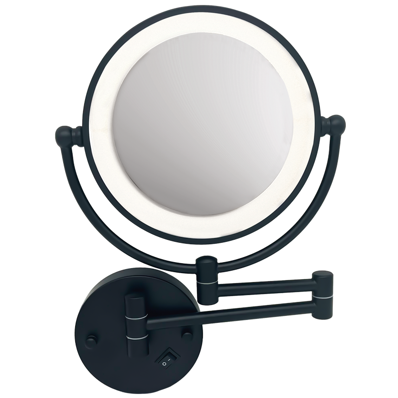 LED Mirror Light with On/Off Switch, IP44 (WB801 BLACK)