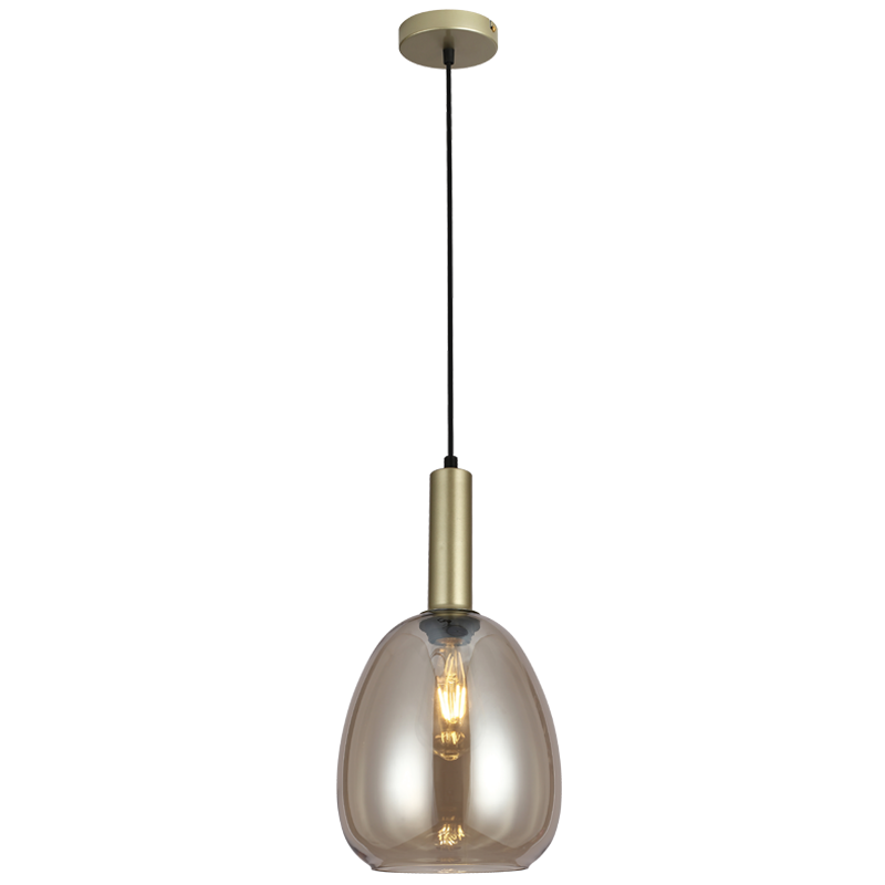 Metal and Glass Cord Pendant (PEN891 CHAMPAGNE)