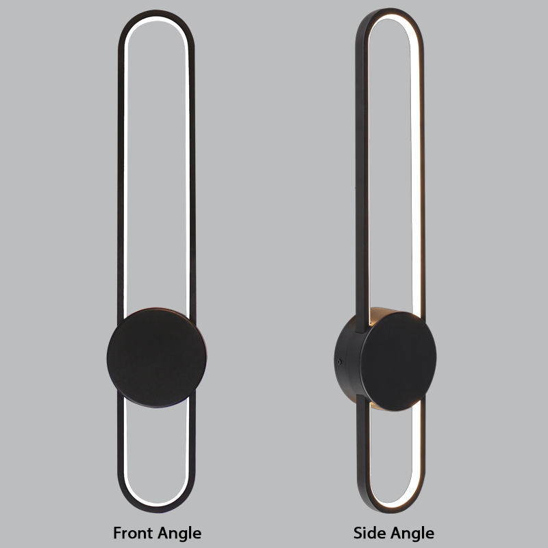 Aluminium and Iron Wall Fitting with PVC (WB349 BLACK)