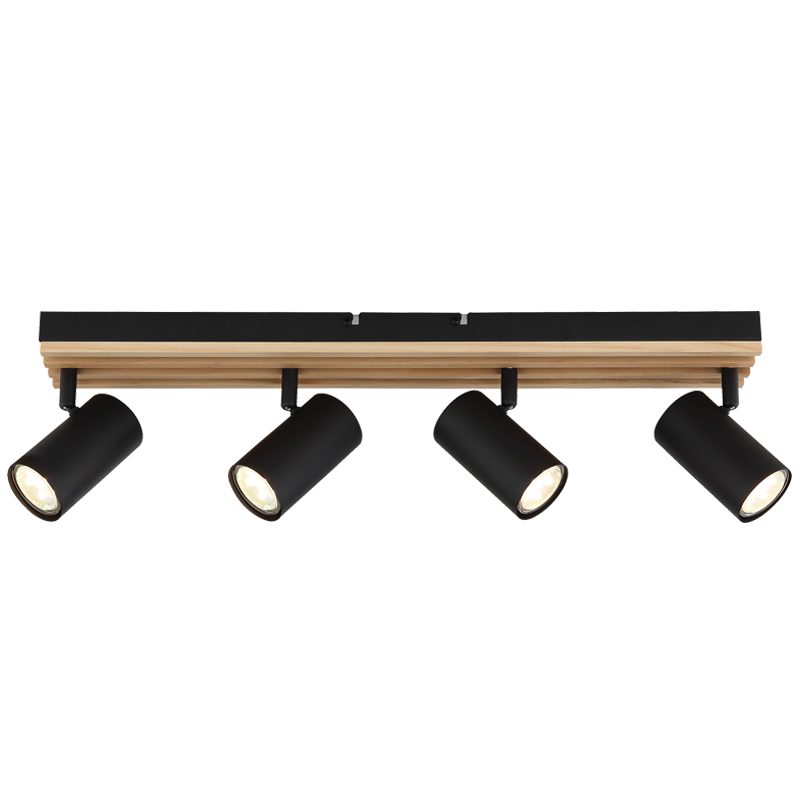 Metal Spotlight with Moveable Arms (S423/4 WOOD)