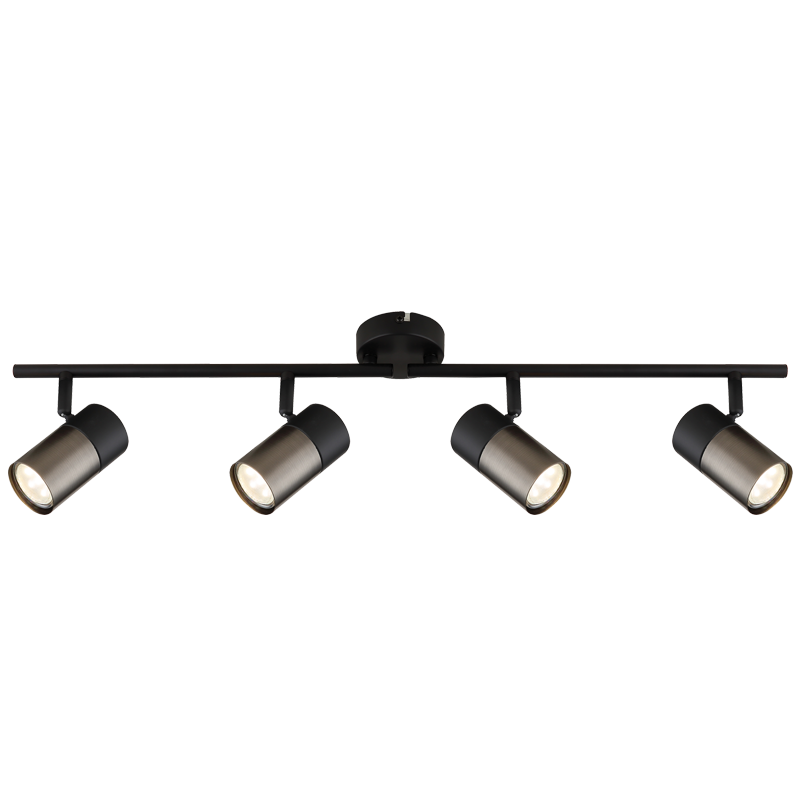 Metal Spotlight with Moveable Arms (S422/4 BLACK)