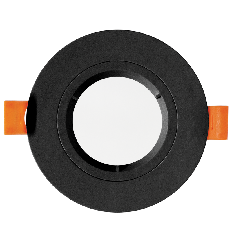 Polycarbonate Downlight with Clear Lens and Bayonet Lock, Straight, IP65 (DL128 BLACK)