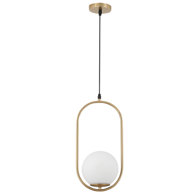Metal Pendant with Opal Glass (PEN153 BRASS)