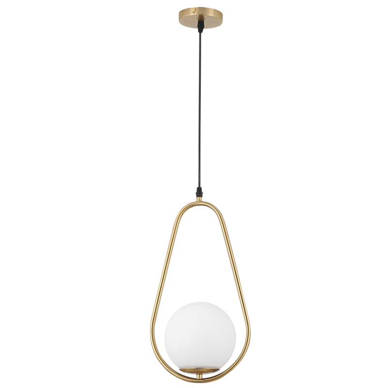 Metal Pendant with Opal Glass (PEN152 BRASS)