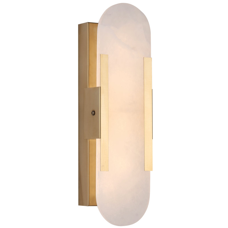 Metal and White Marble Wall Bracket (WB347 GOLD)