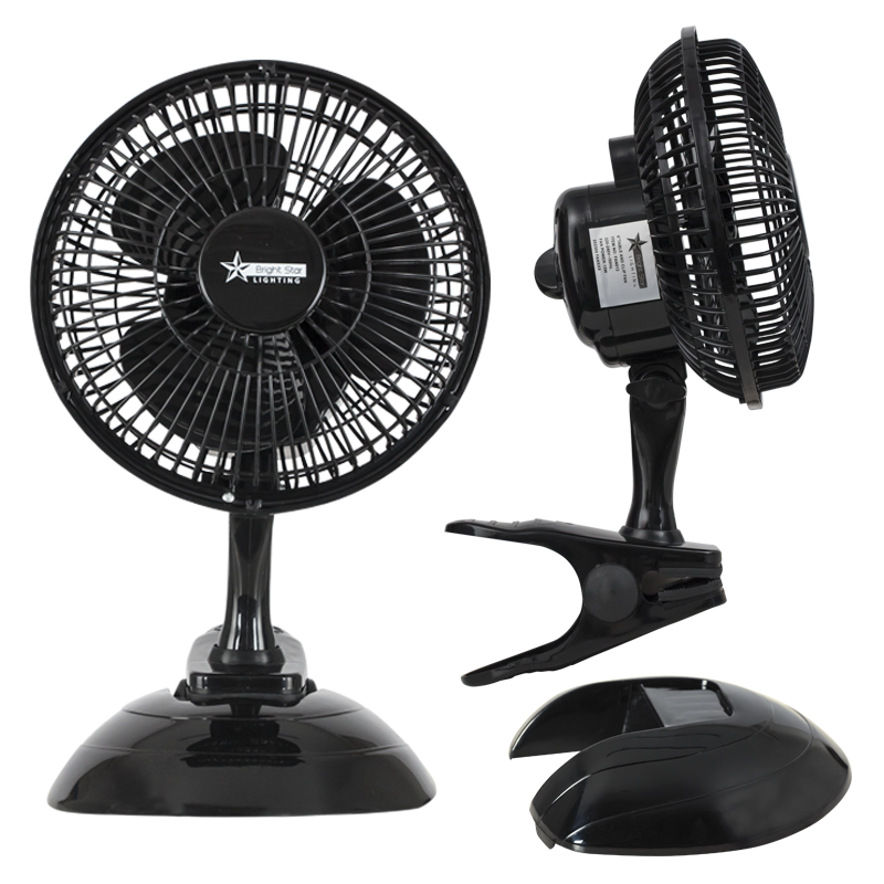 6” Plastic Fan Which Can Be Used As Either a Table Fan OR a Clip-On Fan (FAN012 BLACK)