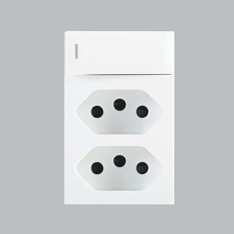 16A 2x Slim RSA Sockets, Switched ( Triple Module ) (ECP118 WHITE)