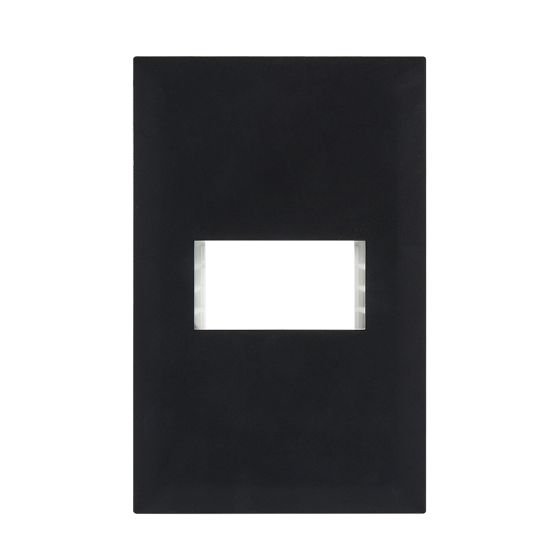 Single Module Cover Plate – 4 X 2 (ECP151 BLACK)