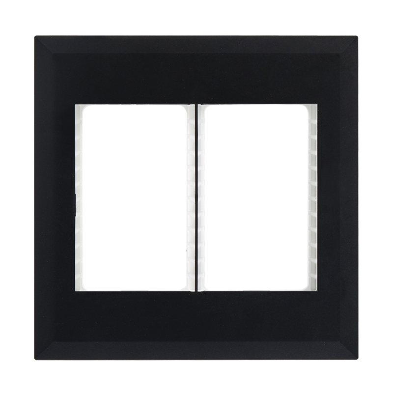 Double Grid Cover Plate for Triple Modules – 4 X 4 (ECP158 BLACK)