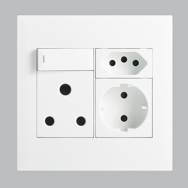 16A Socket with Switch, Slim RSA and Schuko Sockets with Switch – 4 x 4 (EPL236 WHITE)