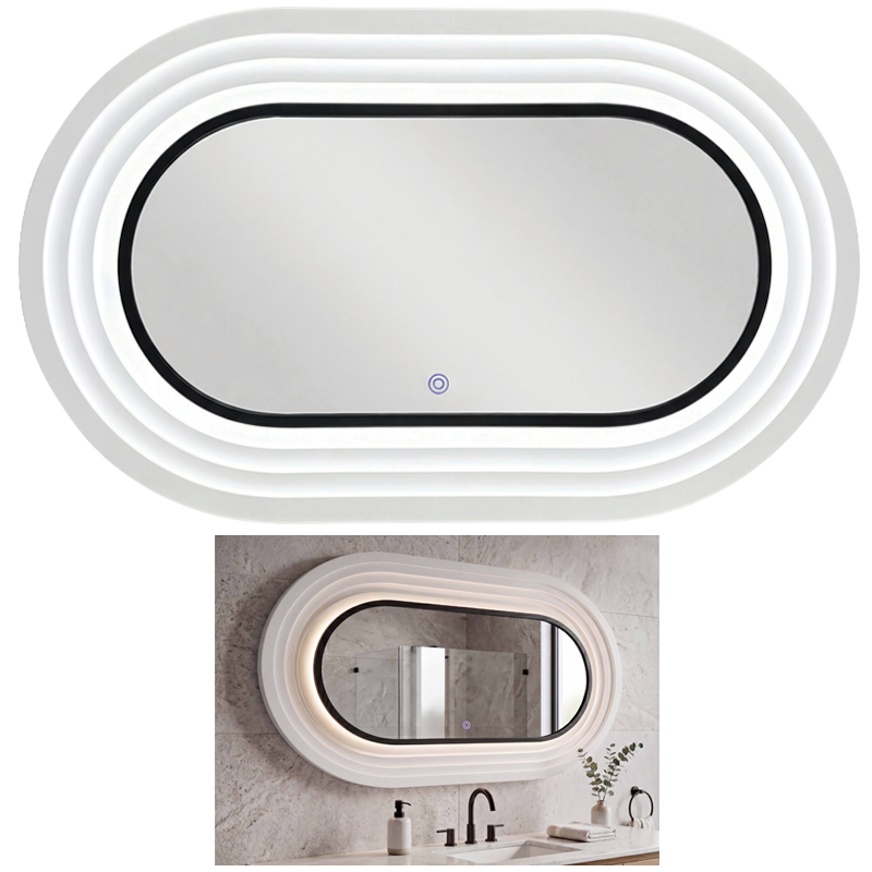 Oval Mirror with On / Off Mirror Touch Switch (ML068 LED)