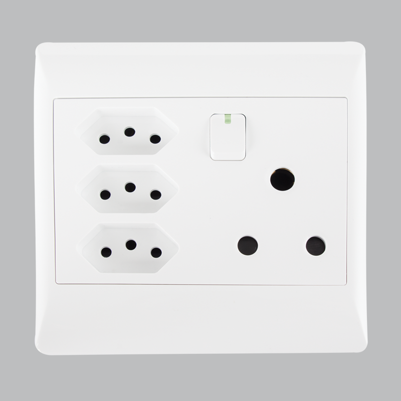 16 AMP Plug + 3 New RSA Sockets – 4 X 4 (EPL325 WHITE)