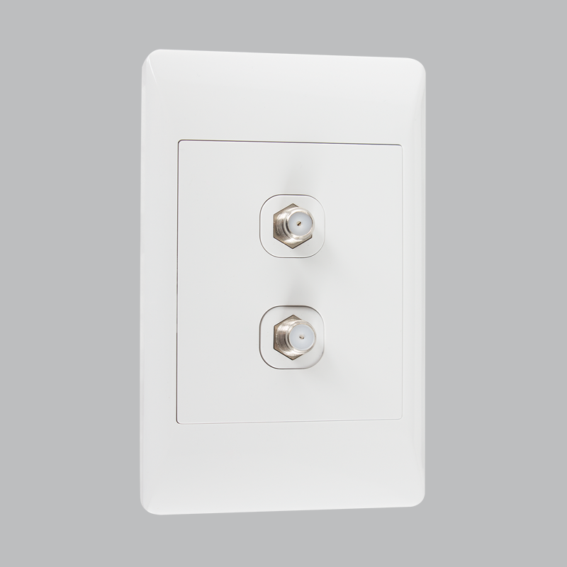 Double Satellite Socket – 2 X 4 (ESW039 WHITE)