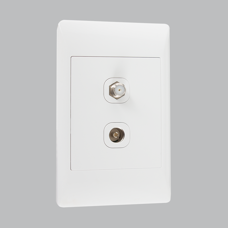 TV + Satellite Socket – 2 X 4 (ESW040 WHITE)