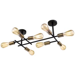 Black and Satin Brass Ceiling Fitting (CF058/8 SATIN BRASS)