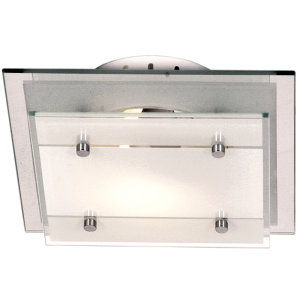 Mirror and Frosted Glass with Polished Chrome Clips (CF1361 CHROME)