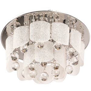 Polished Chrome with Glass and Crystals (CF286/6 CHROME)