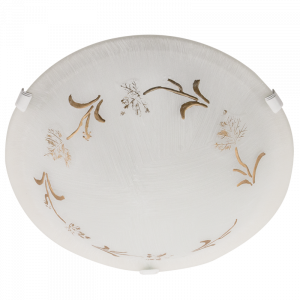 Patterned White Glass with White Clips (CF289 SMALL)