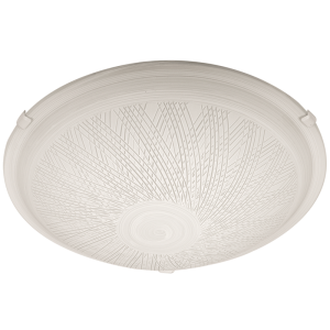 Patterned White Glass with White Clips (CF293)
