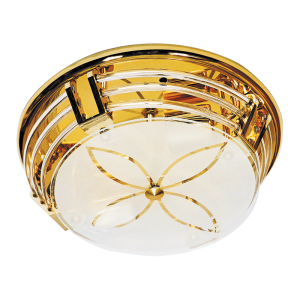 Metal Base with Clear Perspex Rings and Frosted Glass (CF3017 BRASS)