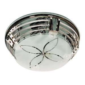 Metal Base with Clear Perspex Rings and Frosted Glass (CF3017 SATIN)