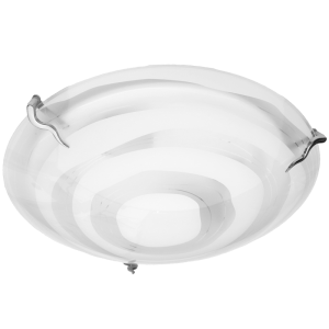 White / Opaque Glass with Satin Chrome Skew Clips (CF3031 SATIN)
