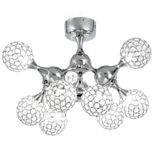 Polished Chrome with Crystals (CF314/9 CRYSTAL)