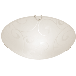 Patterned Glass with Polished Chrome Clips (CF3507 CHROME)