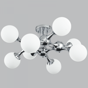 Polished Chrome with White Glass (CF381/8 CHROME)
