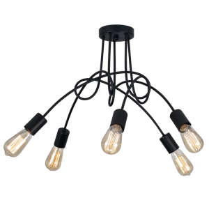 Metal Ceiling Fitting (CF384/5 BLACK)