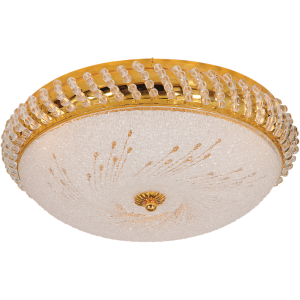 Metal Base with Clear Acrylic Beads and Patterned Glass (CF497 GOLD)