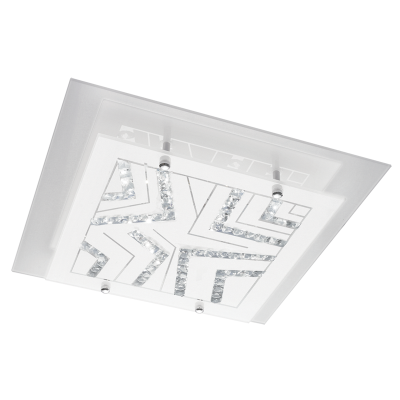 Polished Chrome with White Glass and Crystals (CF541 LED)